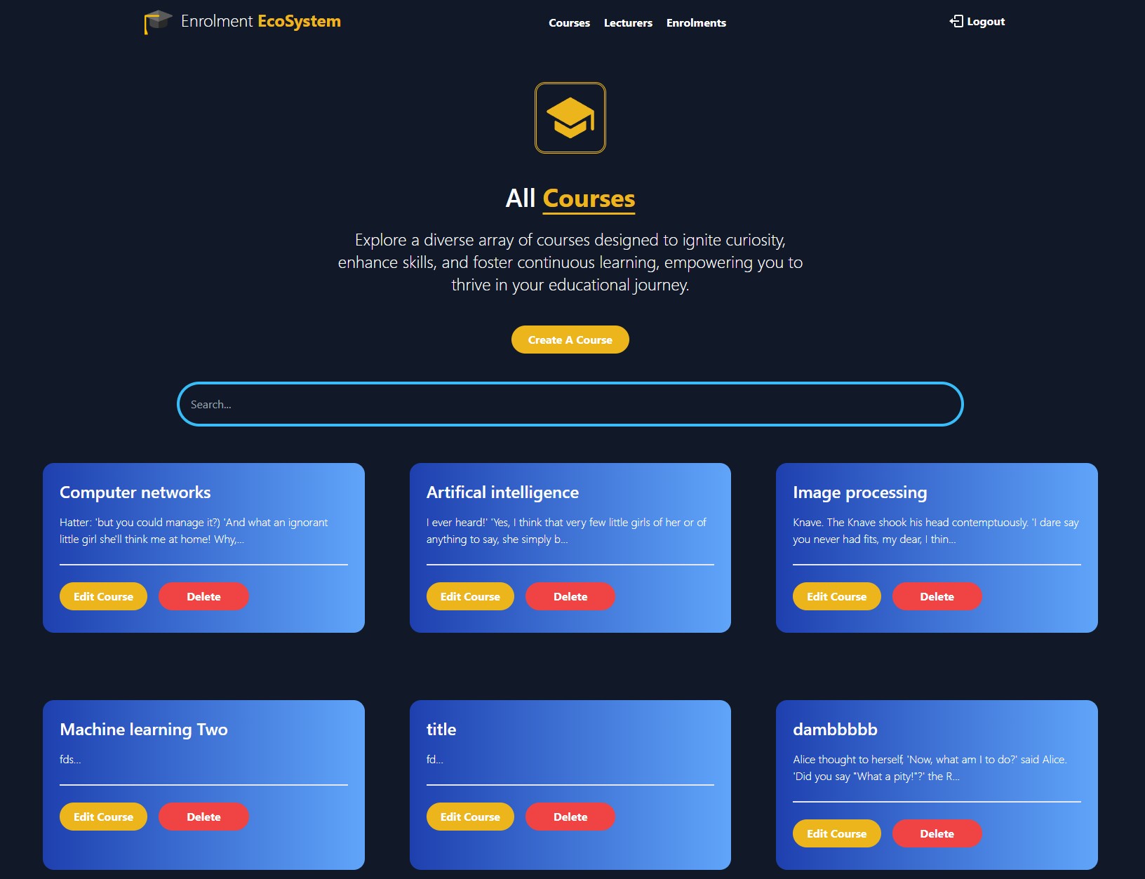 Project Enrolment Ecosystem